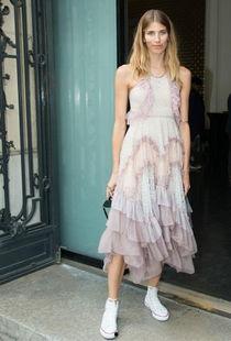 蕾丝纱裙明星,蕾丝纱裙演绎明星们的时尚风采